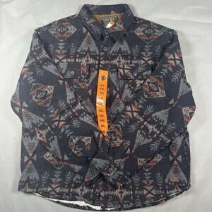 NWT Jachs Men's Wool Blend Sherpa Lined Flannel Shirt Jacket XXL